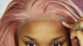 How To Lace Front Wigs For Beginners | Pastel Pink Wig