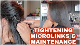 How To Maintain Braidless Sew-In|| Microlink Tightening & Maintenance