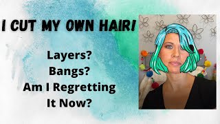 Diy At Home Haircut | Layers And Side Swept Bangs | Thin Hair | Was This A Mistake?!