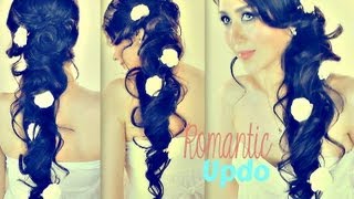 ★Romantic Curly Cascading Hairstyles | Updos For Medium Long Hair Tutorial | Prom Wedding Homecoming