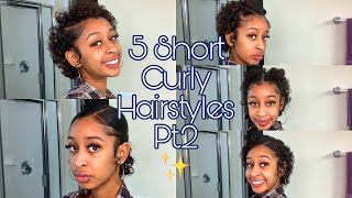 Short Natural Curly Hairstyles Pt.2 *Awkward Length Big Chop Edition* | Kamryn Nicole