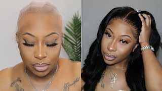 Very Detailed Bald Cap Method | Must Have Pre - Made 360 Lace Wig For Summer | Westkiss