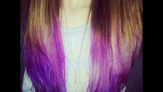 How To Dip Dye Hair | Ombre | Purple Hair Tutorial (Long/Medium Hair)