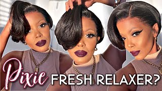 Omg This Pixie Cut Wig Looks Like A Fresh Relaxer How To Pluck Lace Frontal Pixie Cut Bob *Pro* Tips