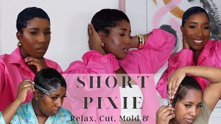 How I Relax, Cut, Mold And Style My Pixie Cut 2021