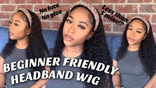 No More Lace Or Glue | Trying A Headband Wig For The First Time | Ft. West Kiss Hair