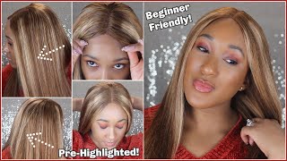 Blonde Highlight T-Part Closure Wig | Unice Hair | Beginner Friendly