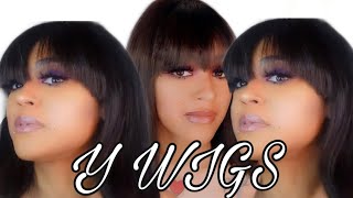 Straight Bob Silk Base 4X4 Lace Closure Wig With Bangs | Ft.Ywigs