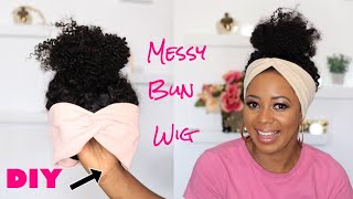 How To Make A Headband Wig. Aka Messy Bun Wig. Very Detailed!