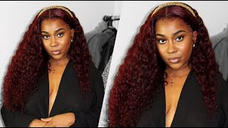 Highly Request Burgundy Curly Wig | 99J Colored Wig| Westkiss