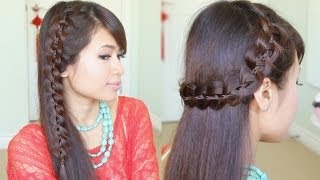 Unique 4-Strand Lace Braid Hairstyle For Long Hair Tutorial