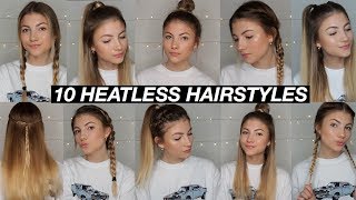 10 Easy Back To School Heatless Hairstyles!