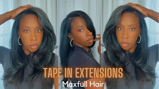 Tape In Extensions For The First Time Ft: Maxfull Hair *Super Beginner Friendly*