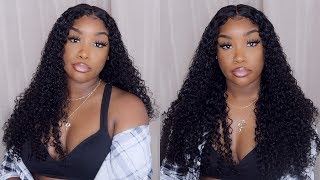 This Is Crazy!! | What Closure !? 6*6 Closure Wig Install + Curly Hair Routine | West Kiss Hair