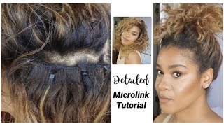 Microlink Hair Tutorial *No Needle No Thread* | Microlinks On Natural Hair