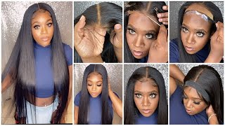 Silky Straight 34 Inch Hair|Installing A Previously Used Closure Wig | Thebeautifulhustlerbrand