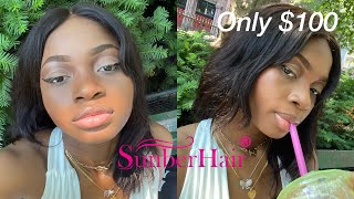 Are T Part Wigs Worth It? Amazon Sunber Hair Review (Styling A T Part Wig $100 Wig)