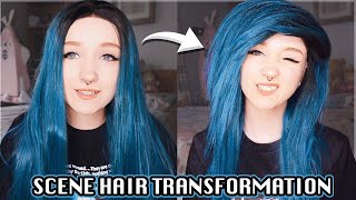 Scene Hair Transformation + Tutorial  Cutting & Styling An Emo Wig ☠️ [Ft. Evahair] ✨