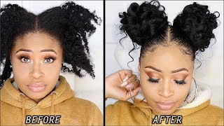 5 Minute No-Heat Curly Buns
