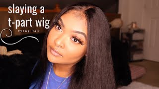 How To Slay A T-Part Wig | Yyong Hair... Trust The Process