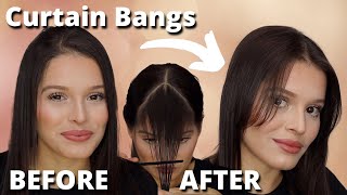 How To Cut Curtain Bangs At Home Easy - Fine Straight Hair - Curtain Bangs Diy By A Hair Dresser