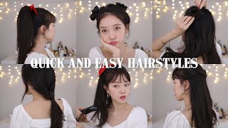 Quick And Easy Hairstyles | Kpop Inspired Korean Hair Styles With $2 Bangs