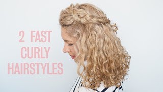 Curly Hairstyles In Seconds! Two Fast Half Up Hairstyles