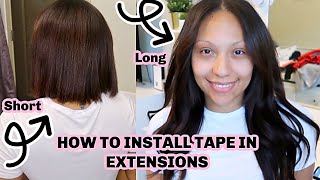How To Apply Tape In Extensions At Home 2020 Ft Sassina Hair