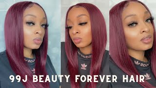 Bomb 99J Wig | How To Slay A T-Part Wig | Ft Beauty Forever Wig