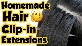 How To Make Hair Extensions At Home||Diy Hair Extensions||Fake Bangs||Clip In Bangs||Sajal Malik