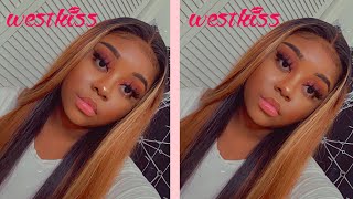 How To Finesse A T-Part Wig Ft. West Kiss Hair  [Gorgeous Pre-Colored Highlight Wig]