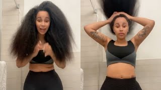 Cardi B Claps Back At People Saying Her Hair Is Supposed To Be Long & Shares Hair Care Routine