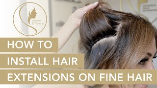 How To Install Hand Tied Hair Extensions On Fine Hair Pt. 1