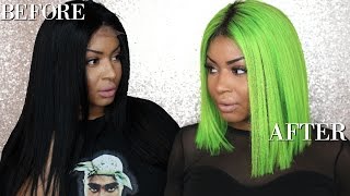 How To: Neon Wig | Bleach , Color , Cut & Style | Feshfen Hair