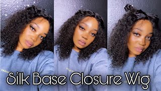 5 Minute Wig| Silk Base Fake Scalp Closure Review+ Easy Install+ Styling|Ft Unice Hair