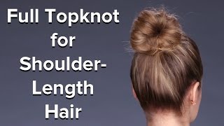 Fake A Thick Bun For Medium Length Hair! | Hair Tutorial | Beauty How To
