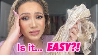 How To Remove Tape In Hair Extensions At Home | Easy Hair Extension Removal | Glam Seamless Removal