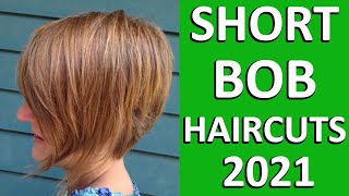 Trendy Short Bob Haircuts 2021 For Women Over 40, 50, 60