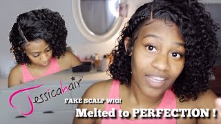 Jessica Hair  Fake Scalp Wig | Install, Style, Review | Best Wig On Amazon!