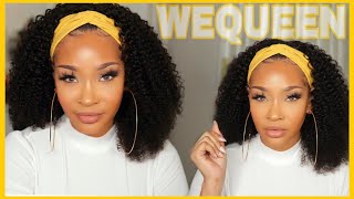 Best Natural Looking Kinky Curly Headband Wig!!| Ft. Wequeen Hair