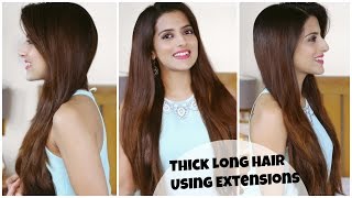 How To: Easily Clip On Long Hair Extensions For Volume And Length | Apply Clip In Hair Extensions