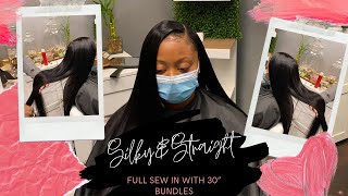 Full Sew In | With Leave-Out Using 30” Weave Extensions | Paparazzi Allure