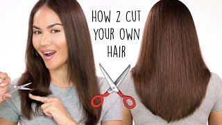 How To Cut Your Own Hair L Diy Haircut Tutorial | Maryam Maquillage