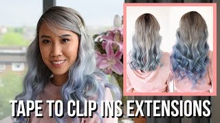 Turning My Tape Extensions Into Clip Ins | Basic Bleech - Hair By Grace Lee