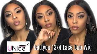 Unice Hair 8 Inch Straight 13X4 Lace Frontal Bob Wig - Arielle Anne