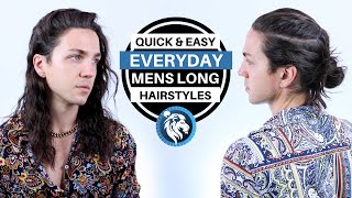 Mens Everyday Hairstyles For Long Hair (Quick & Easy)