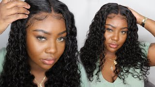 Swiss Lace Is The Best Lace! Curly Fake Scalp Lace Wig Install | Ronnie Hair