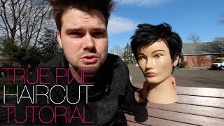 How To Cut A Real Pixie Haircut Tutorial - Womens Short Hair | Matt Beck Vlog 28 4-7-16