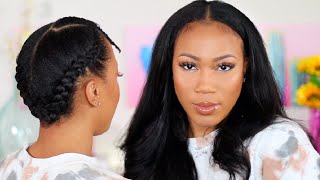 Natural Upart Quickweave With Leave Out | Easy U-Part Wig Install | Unice Hair