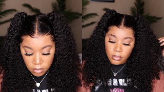 No Bleaching Or Plucking Needed | 360 Kinky Curly Lace Frontal Wig | Omgherhair